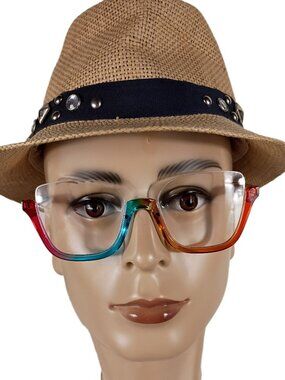 ZEELOOP PLACTIC SEMI-RIMLESS SQUARE EYGLASS FRAME JGT566972-01